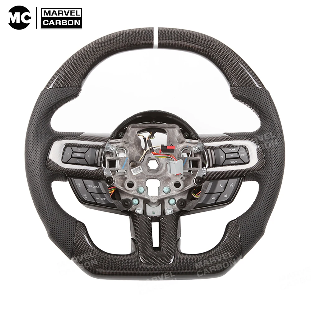 

Race display 100% Real Carbon Fiber Steering Wheel for Mustang