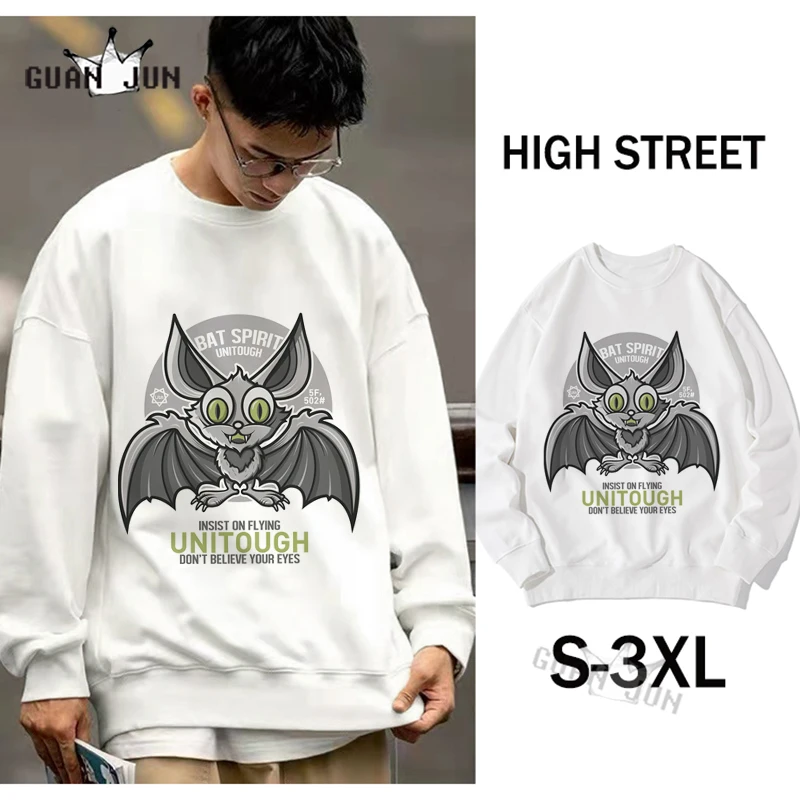

Bad Spirit Print Men Sweatshirt Hoodies Teens for Boys Hoodies 2021 Autumn Winter Hip Hop Casual Loose Hip Hop Fashoin Pullover