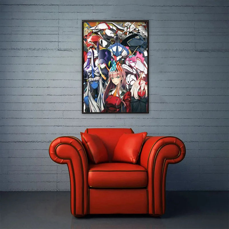 

Japnese Anime Manga Darling In The Franxx Wall Scroll Painting 29*42cm Picture Wallpaper Stickers Poster