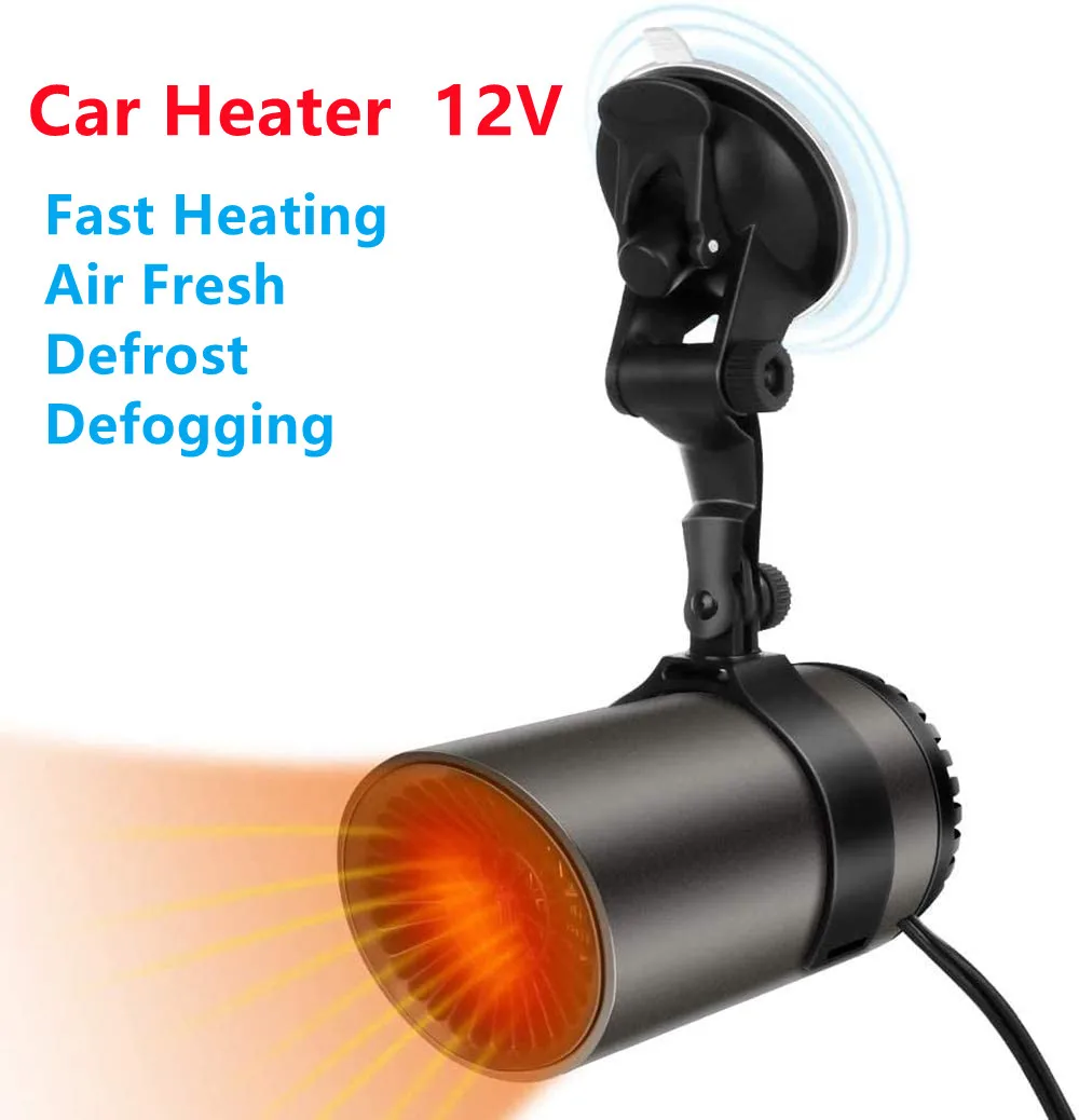 

12V Car Heater Defroster Portable 150W Auto Heating & Cooling Thermostat Dual Fan For Car SUV Truck RV Trailer
