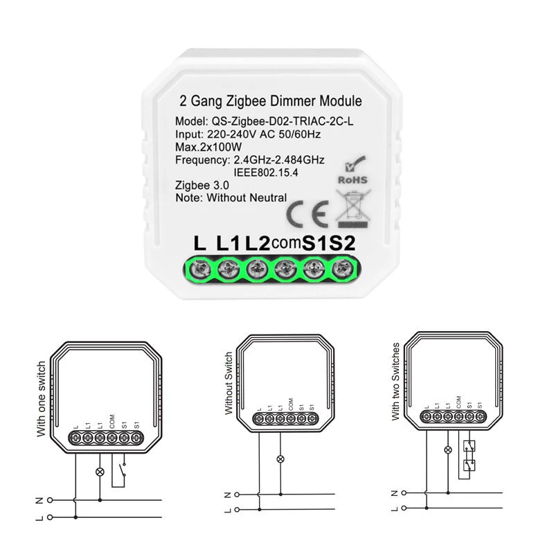 

Tuya Smart Wifi Dimmer Switch Neutral Relay Smart Home Automation Module Remote Control Relay Timer for Alexa Google Home