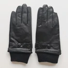 Мужские зимние перчатки GOURS, черные перчатки из натуральной козьей кожи, KCM,