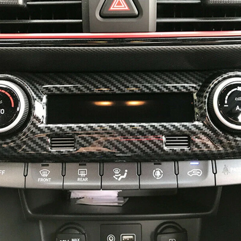 Carbon Fiber Central Console AC Switch Panel Cover Trim Decoration for Hyundai Encino Kona 2018-2021 | Автомобили и мотоциклы