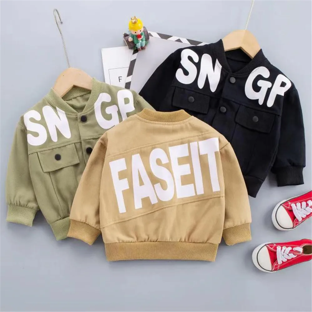 Benemaker/весенняя куртка бомбер для мальчиков и девочек Верхняя одежда малышей