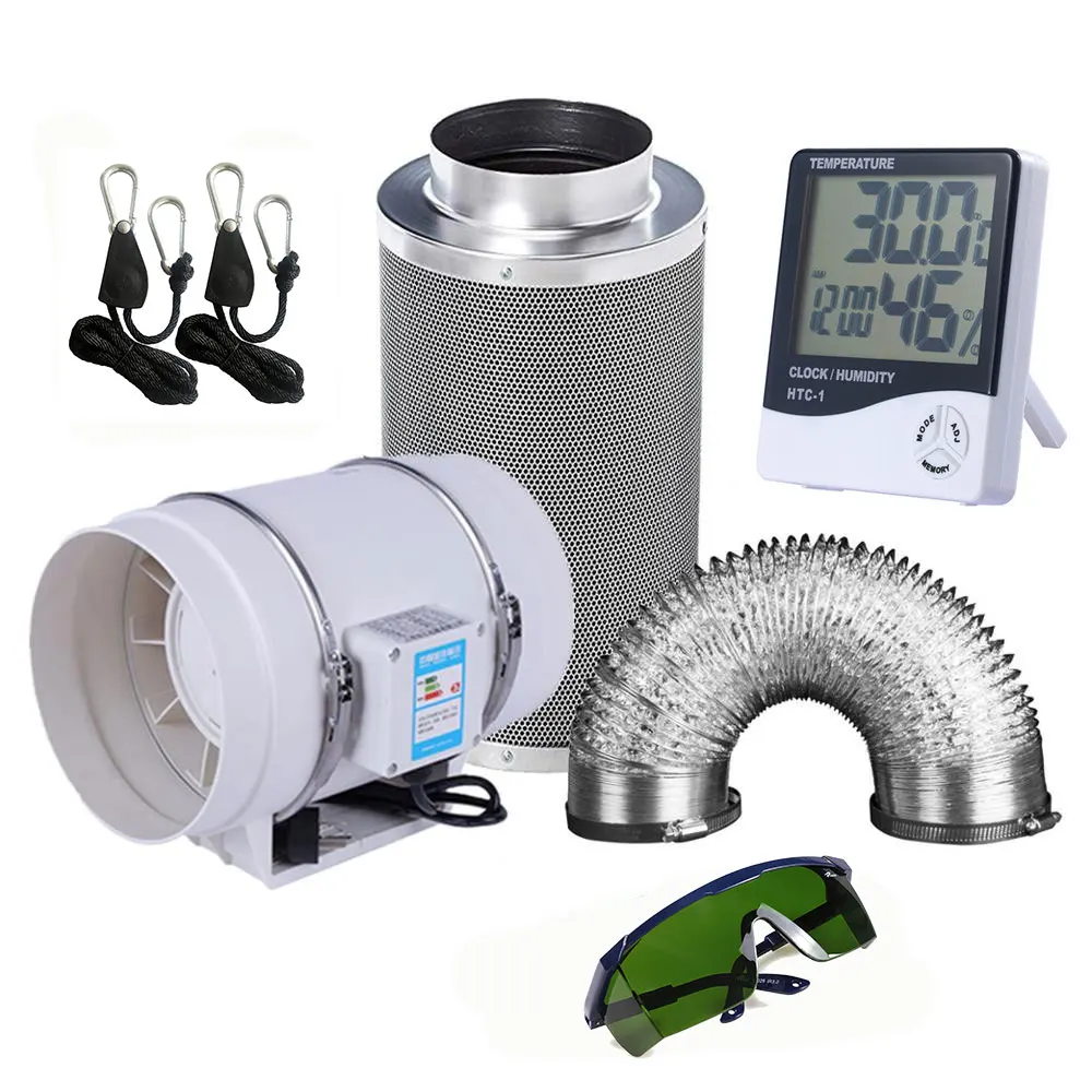 8 дюймовая палатка для выращивания центробежные вентиляторы и воздушный фильтр с
