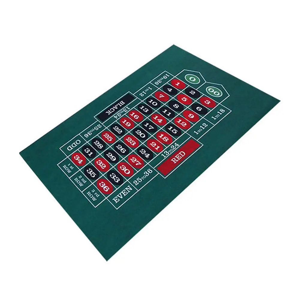 

Tabletop Casino Felt Layout - Double-sided Poker Game Mat For Texas Holdem Poker And Blackjack Professional Grade Roulette Game