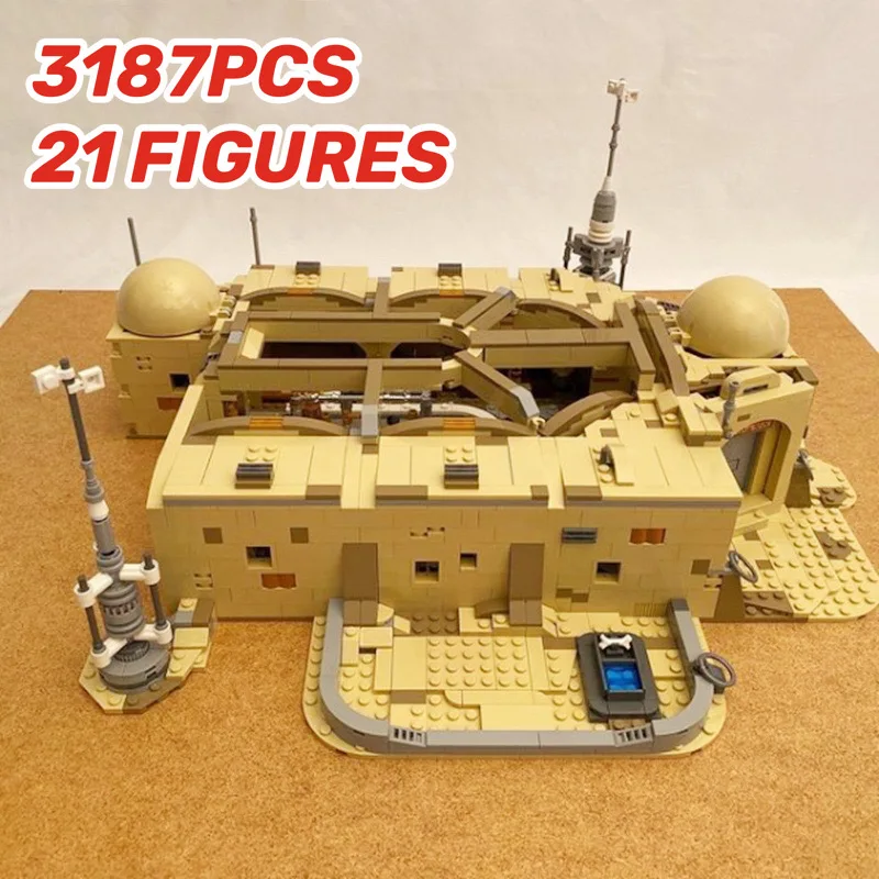 

3187 шт. Новый Mos Eisley бистро подходит 75290 Республика боевой деталей, серия "Звездные войны, строительные блоки, игрушки для детей, подарки на Рож...