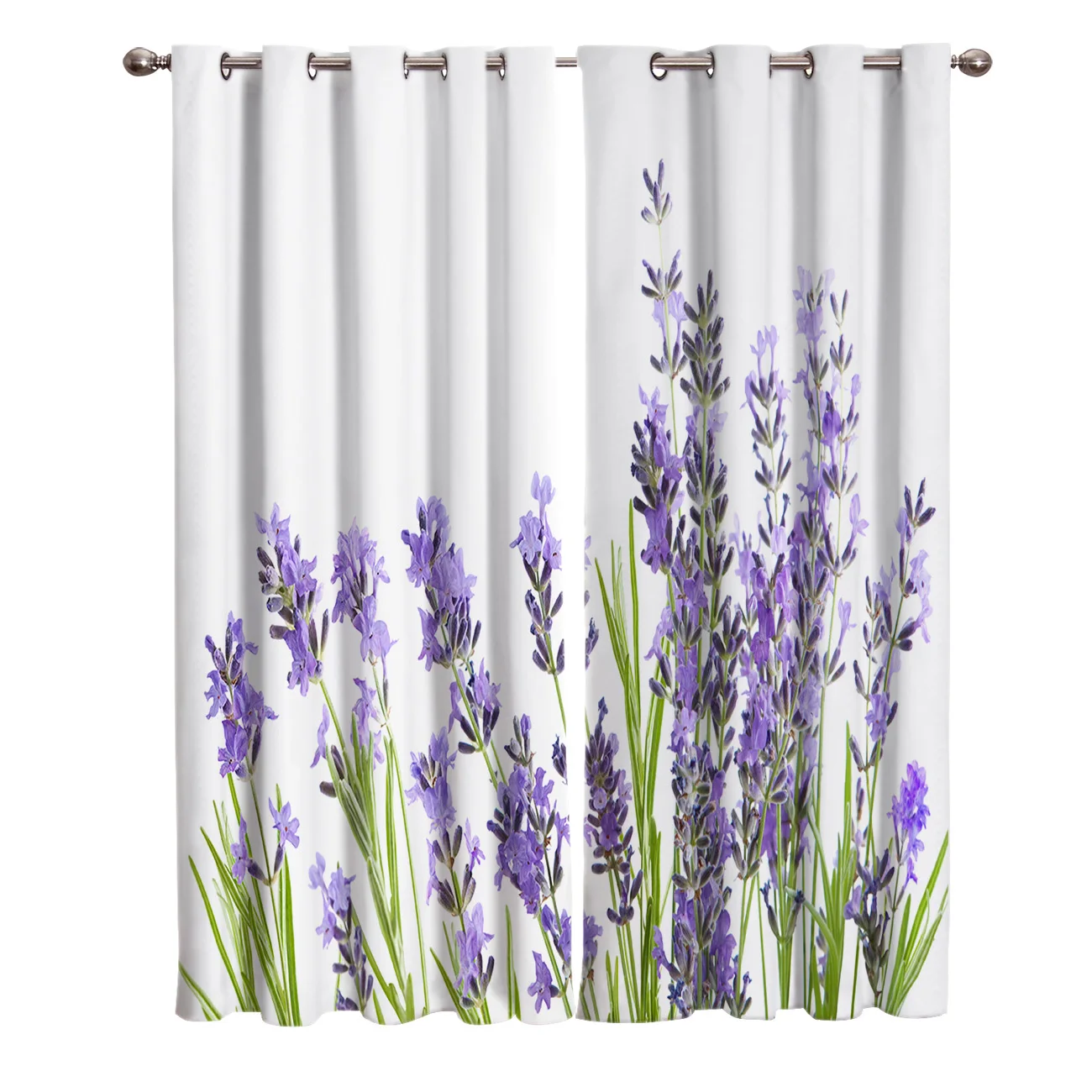 Занавески с цветочным принтом лаванды шторы белым для гостиной спальни детской
