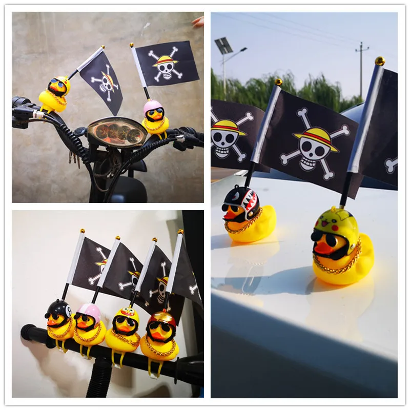 Автомобиль Велосипед пиратский флаг желтая маленькая утка - Цена: 137.57