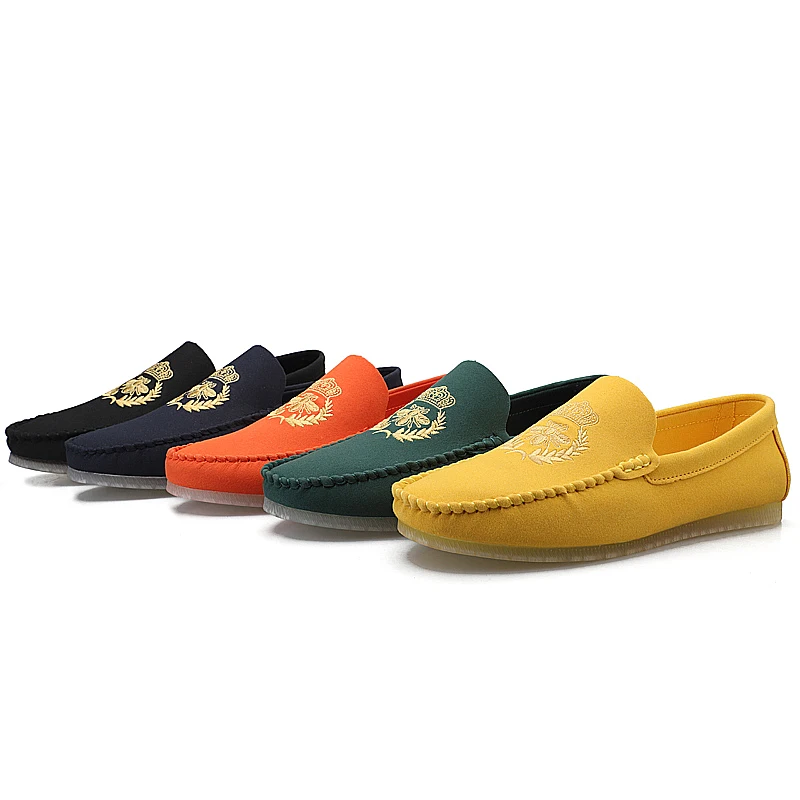 Мужская повседневная обувь Роскошная брендовая замшевая дышащая Нескользящая