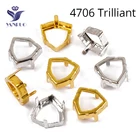 YANRUO 4706 Trilliant высокое качество К9 кристалл с заклепками для Стразы К9 металлические заклепки серебряные золотые заклепки для свадебного платья