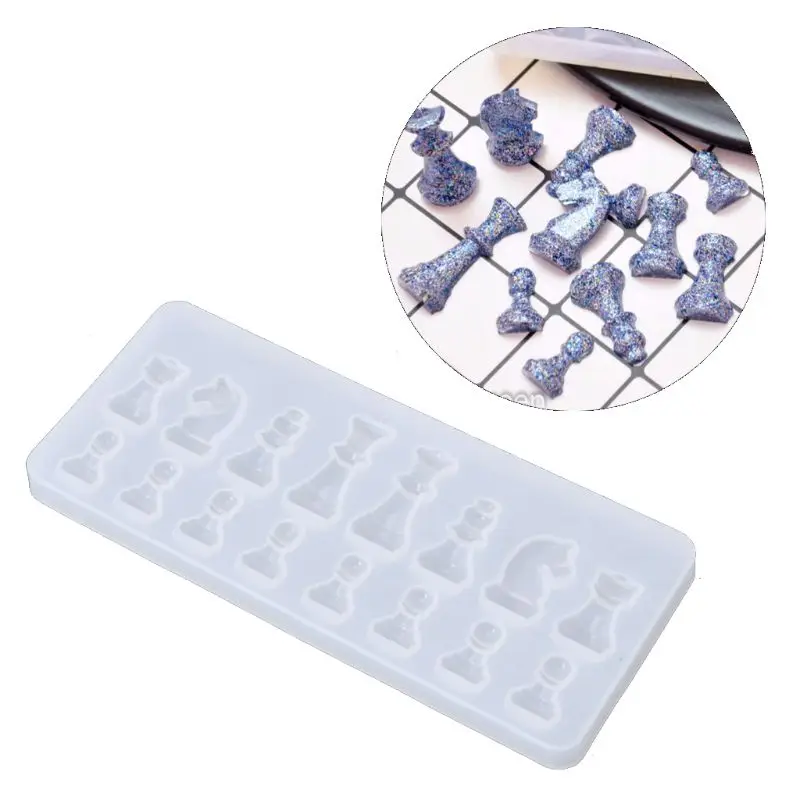 

International Chess Shape Silicone Mold DIY Clay Epoxy Resin Mold Pendant Molds