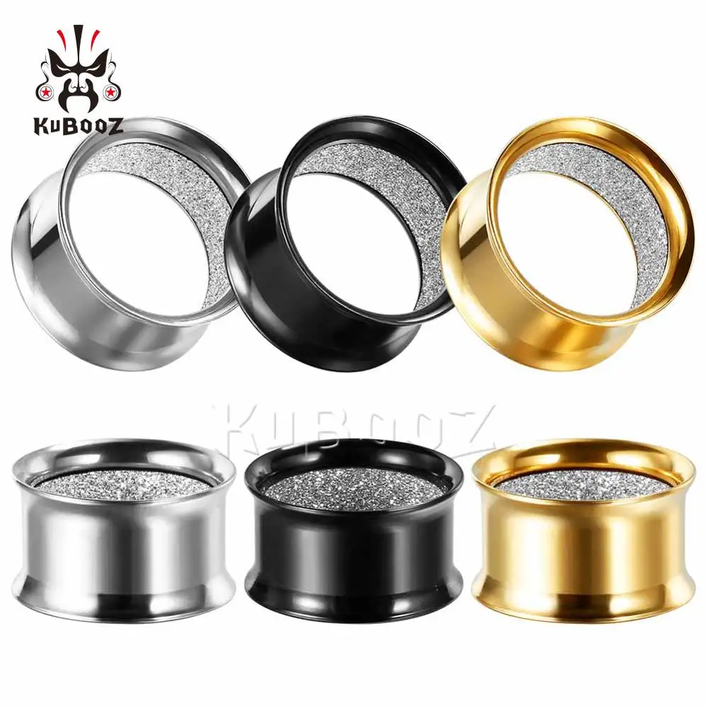 Новая мода внутренний тупой польский пирсинг в уши туннели Золото Черный