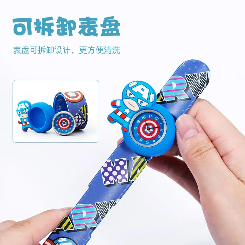 

Disney brand children's watch toy pop watch Marvel Steel Iron Man elementary school waterproof girls cartoon watch