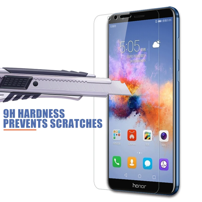 9h hardness tempered glass for huawei honor 8 9 lite v9 play view 10 v10 screen protector honor 7x 7a 7c 7s protective glas film free global shipping