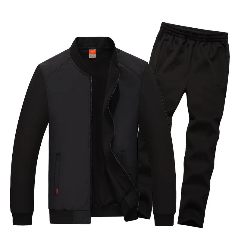

Спортивный костюм мужской повседневный, кофта и брюки, комплект спортивной одежды, большой размер 7XL 8XL, весна-осень