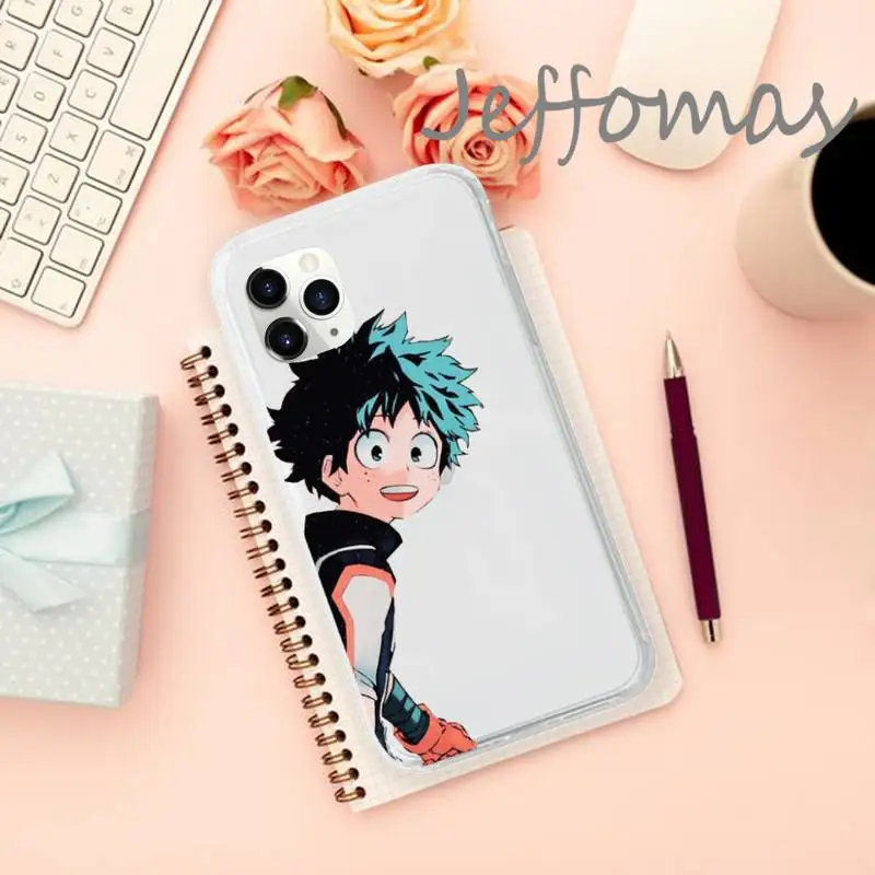 

My hero academia Phone Case Transparent for iPhone 11 12 mini pro XS MAX 8 7 6 6S Plus X 5S SE 2020 XR