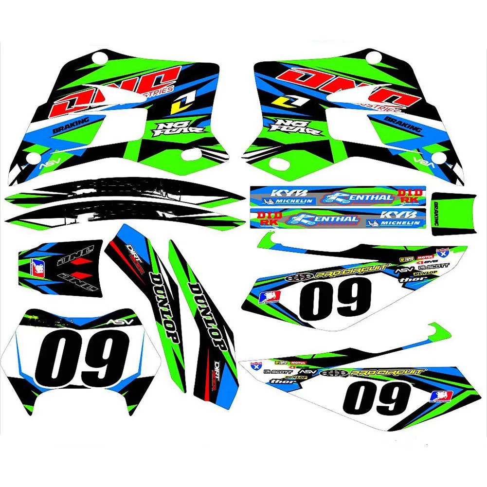 Наклейки для Motocross Team 3M графические наклейки наборы Kawasaki KDX220 KDX220sr 1994 1995 1996 1997 1998 1999