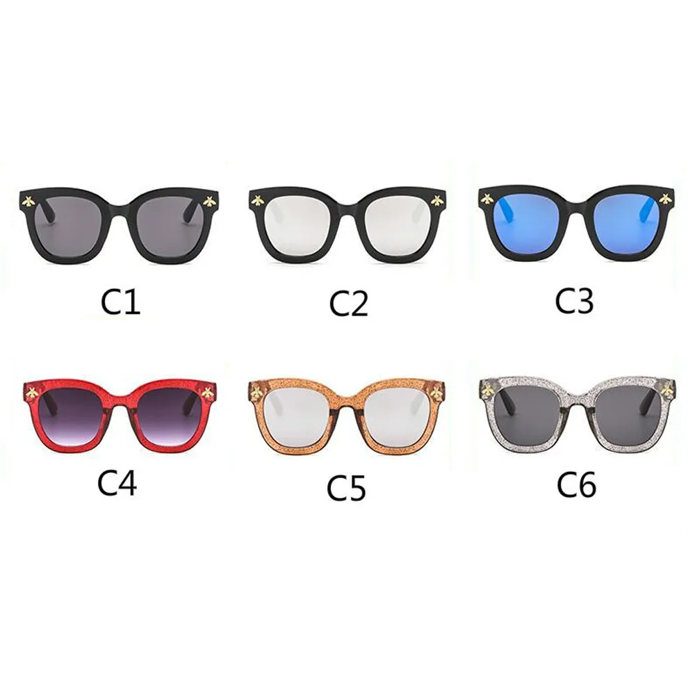 Женские солнцезащитные очки в ретро стиле с квадратными пчелами брендовые