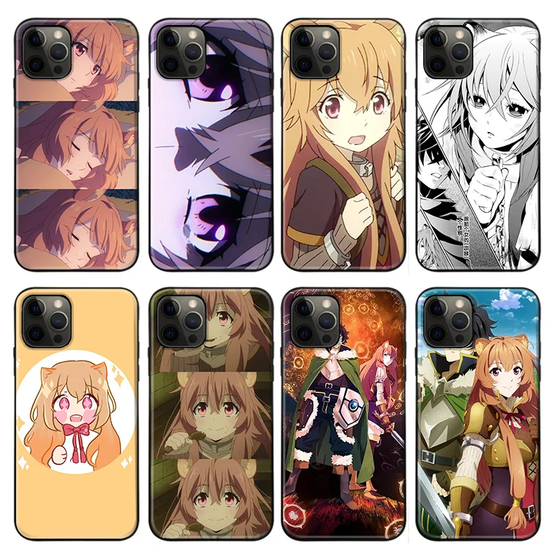Чехол для телефона The Rising of Shield Hero черный из TPU силикона для IPhone 11 12 Pro Mini X XR XS MAX 5 5S 6 6S 7 8 Plus SE.