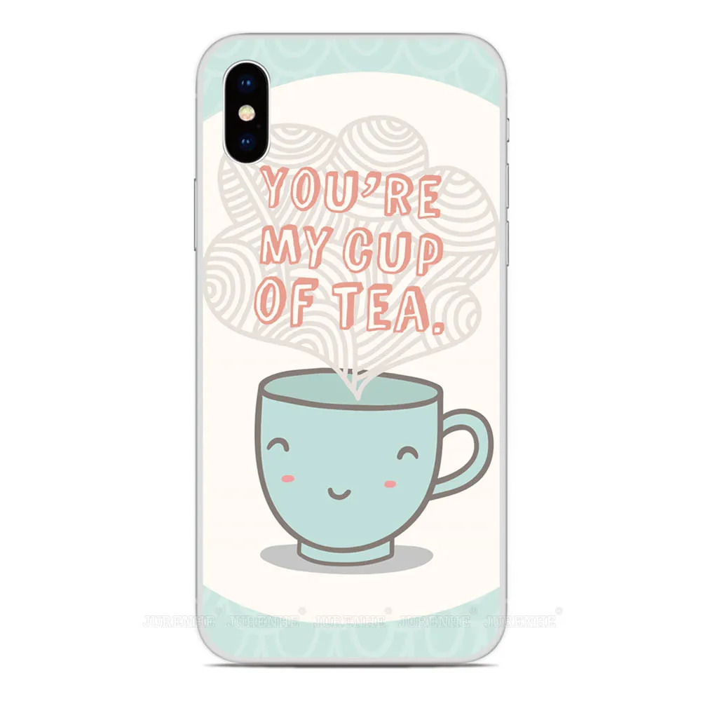 Silicone Funny Tea Coffee Phone Case For Vodafone Smart V11 V10 N10 V8 X9 N8 N9 Lite C9 E8 E9 Prime 6 7 Back Protective Cover | Мобильные