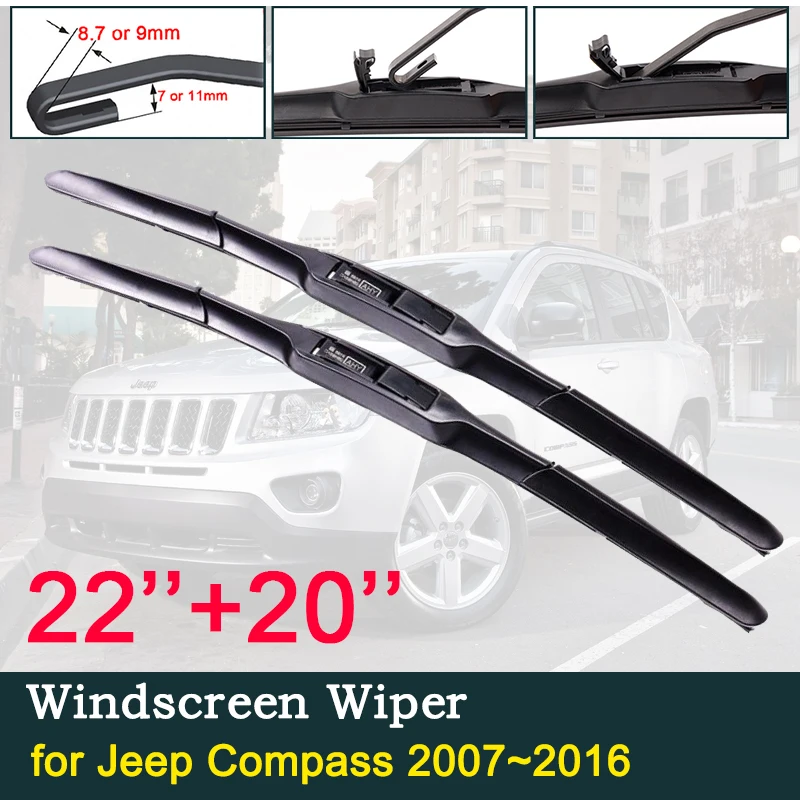 

Для Jeep Compass 2007 ~ 2016 MK1 MK49 автомобильные стеклоочистители лобовое стекло 2008 2009 2010 2011 2012 автомобильные аксессуары