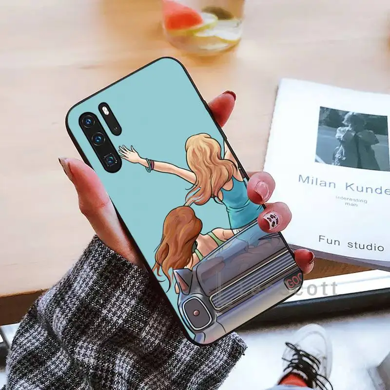 

Girls Bff Best Friends Forever Phone Case black For Huawei honor Mate mate P 10 9X 10i 20 30 40 y7 lite pro p smart 2019