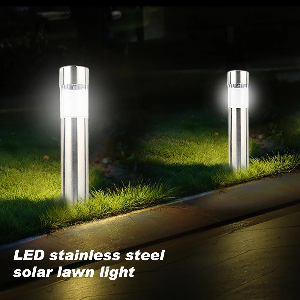 

Stainless Steel LED Solar Lawn Lamp Outdoor Ground Garden Light Waterproof for Solar Bollard Garden Landscape Patio Path Lamp