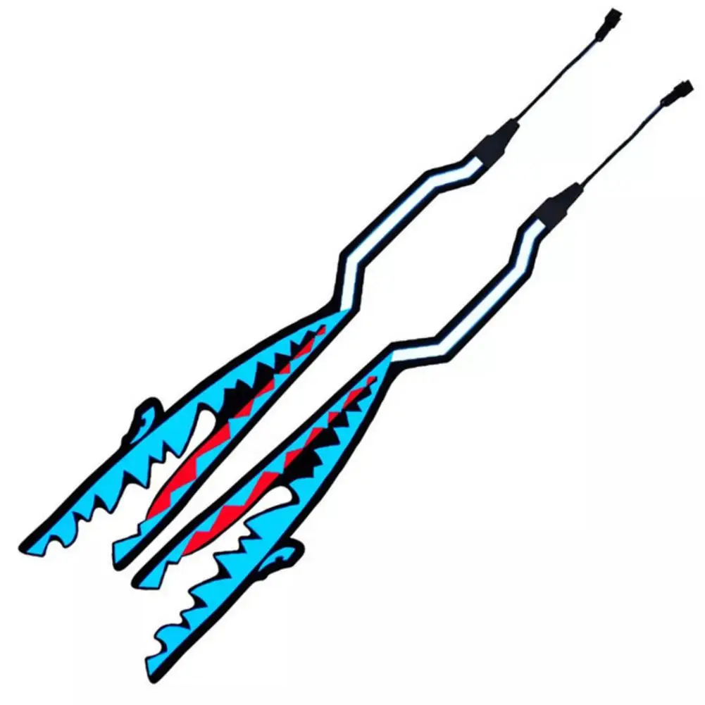 Акула Стиль мотоциклетного шлема светлая светодиодная полоса ночной сигнал