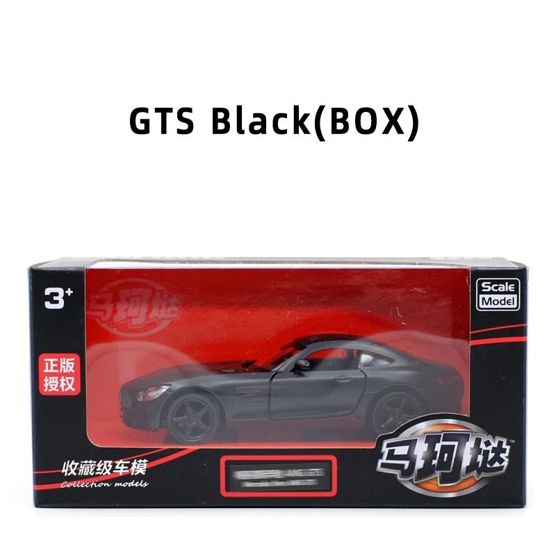 GTS BLACK(BOX) Новое поступление RMZ город 1:36 C63S/GTS спортивный автомобиль сплав литья под давлением модель автомобиля игрушка с откатом для детей Подарки Игрушка коллекция - Цвет: GTS BLACK(BOX)