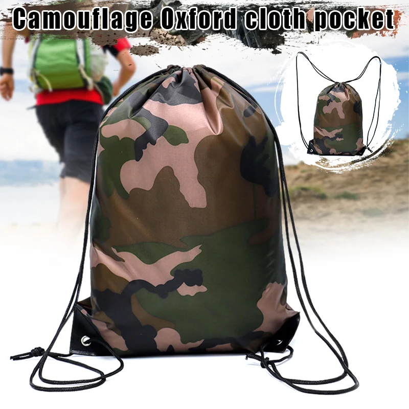 

Camouflage Backpack Drawstring Gym Bag Travel Sport Outdoor Bag Waterproof Oxford Bag Lightweight Camping Hiking Backpack BHD2