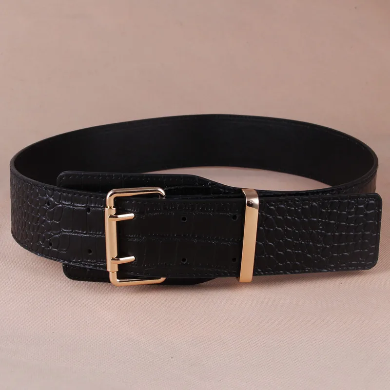 Новый женский ультра Широкий Пояс Женская мода двойная игла Оби оптовая продажа