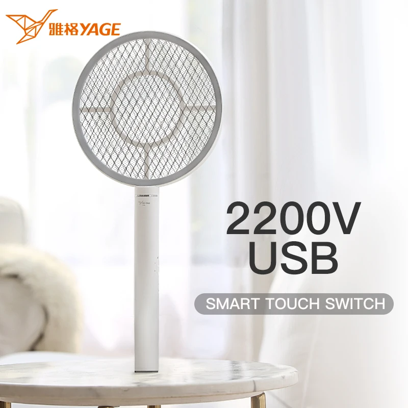 YAGE электрическая ловушка для комаров Smart Touch Switch 2700V USB перезаряжаемая батарея Moustique ракетка фрукты Moscas мухоловка