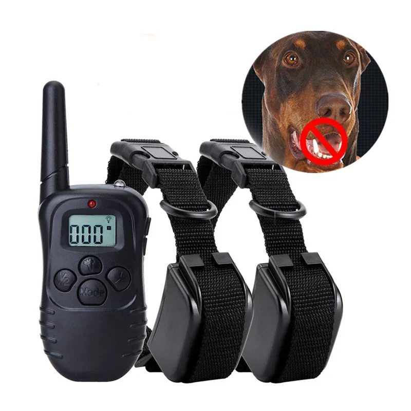 

300m Electric Dog Training Collar Waterproof Pet Remote Control with LCD Remote for All Size Shock Vibration Sound Pet Collar