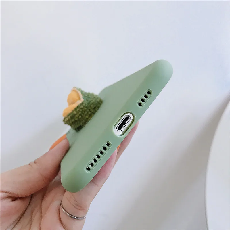 3D папайя дуриан авокадо сотовый телефон Funda Coque чехол для iPhone 11 11Pro Max XR X XS 7 8 6 6S Plus |