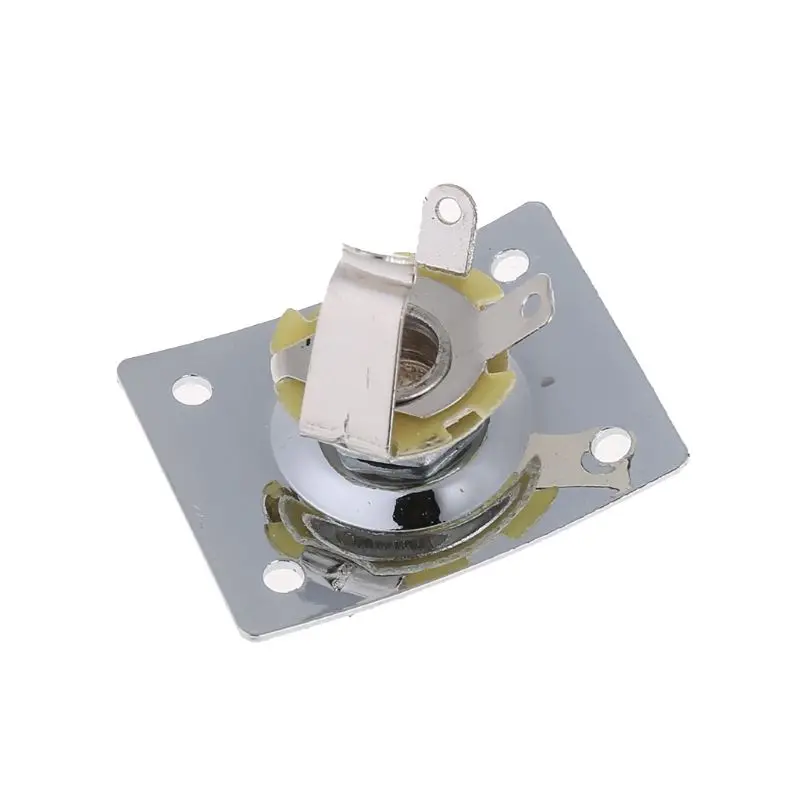 Гитарный разъем пластина + Выход розетка хром прямоугольник подвесной