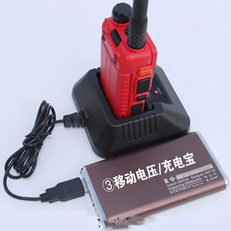 Зарядное устройство Baofeng UV5R с USB-портом для портативной двухсторонней радиосвязи