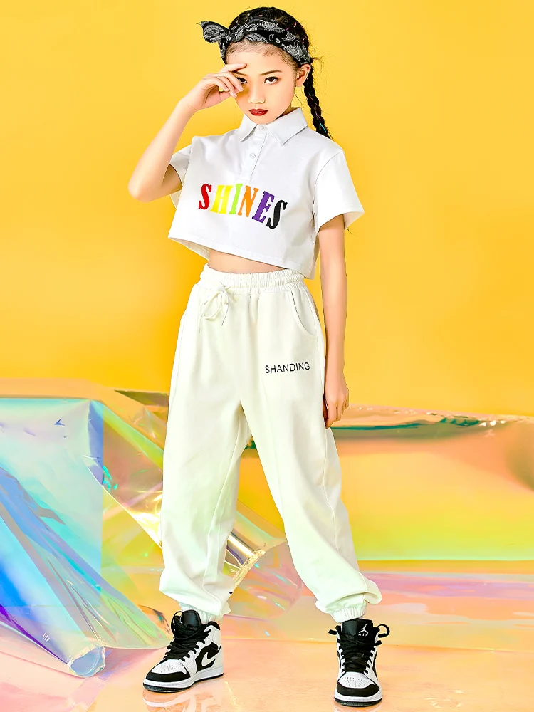 

High-quality 2021 new children's costumes hip-hop girls hip-hop suits dance jazz dance costumes children's catwalk fashion cloth
