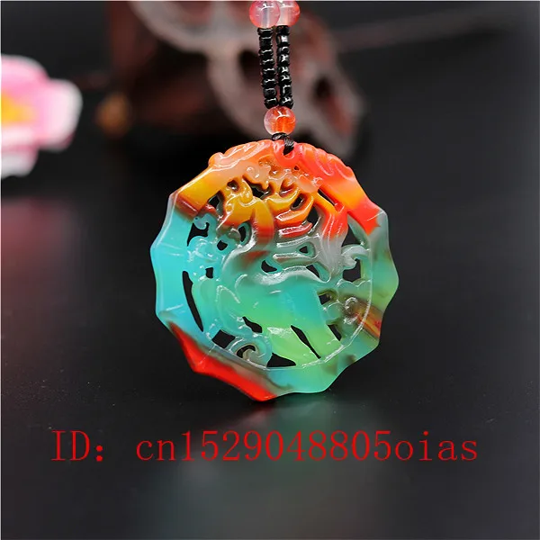 Натуральный Цвет Китайский нефритовый кулон с лошадкой модные бусы ожерелье