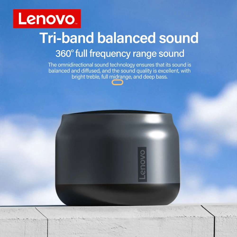 Портативная Bluetooth-Колонка Lenovo K3 беспроводной мини-динамик для улицы объемная
