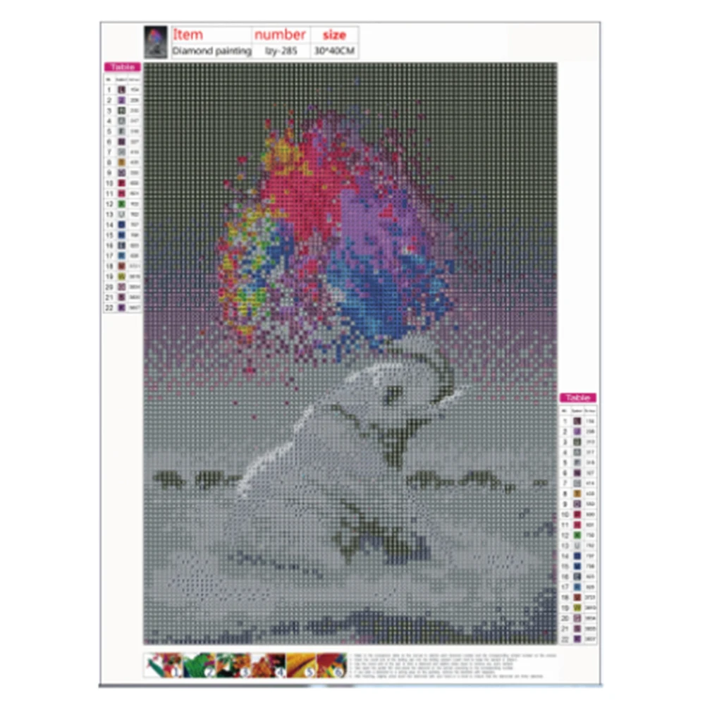 

Elephant Full Drill DIY Diamond Painting Art Home Decor Embroidery Kits Craft Home Decor