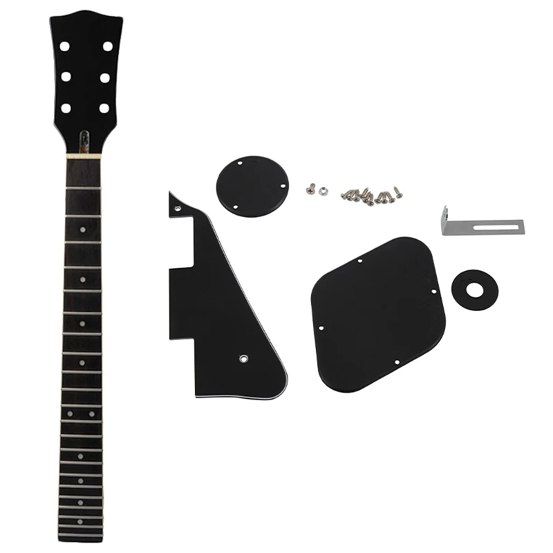 

1 комплект защитной пластины для электрогитары LP, передняя и задняя крышки, полный набор и 1 шейка для гитары из 22 Лада, древесины клена, розы