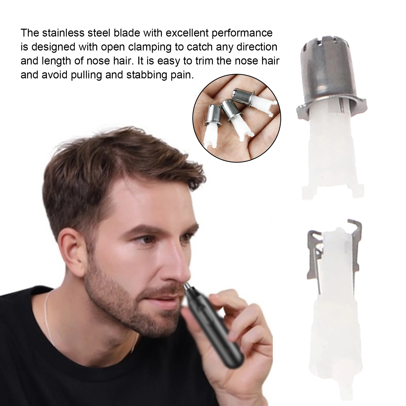 

5PCS Electric Shaver Razor Nose Trimmer Heads Nose Hair Cutter Nose Trimmer Replacement Head stainless steel blade