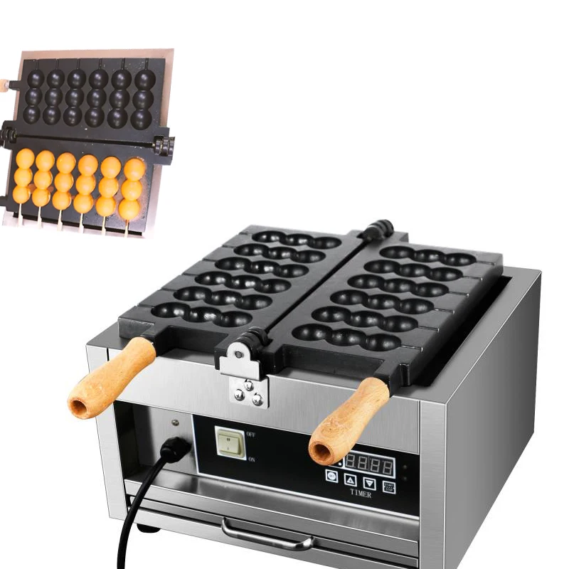 

Takoyaki Machine Takoyaki Electric Fish Ball Oven Commercial Double Plate Non-stick Fish Ball Maker Round Cake Oven 1400W