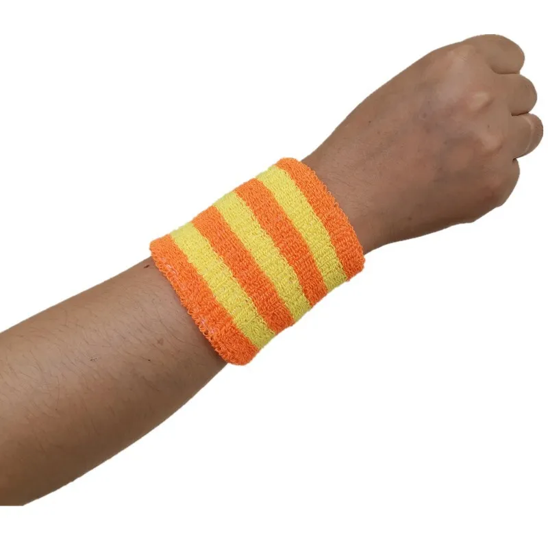 Радужный хлопковый впитывающий Пот браслет для баскетбола бадминтона защитное