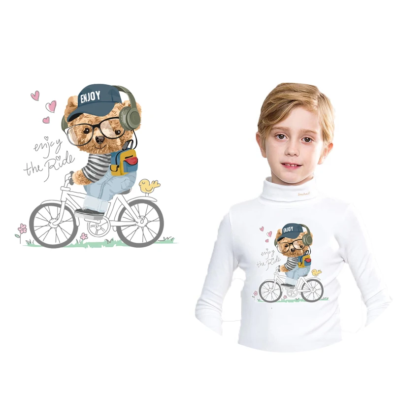 Наклейки на одежду с симпатичными животными медведем кролик коала|Заплатки| |