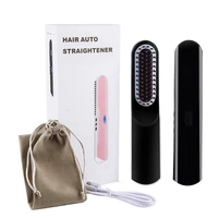 wireless beard brush dropshipping travel customized cordless electric hair straightener comb