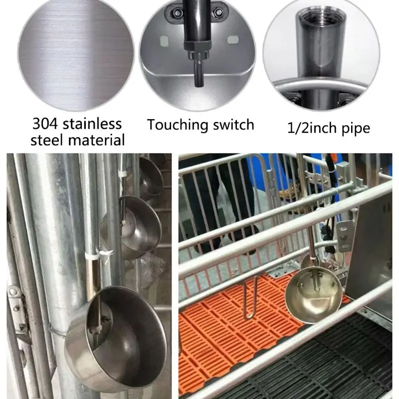 Сверхмощный поросенок из нержавеющей стали миска для подачи воды питьевое