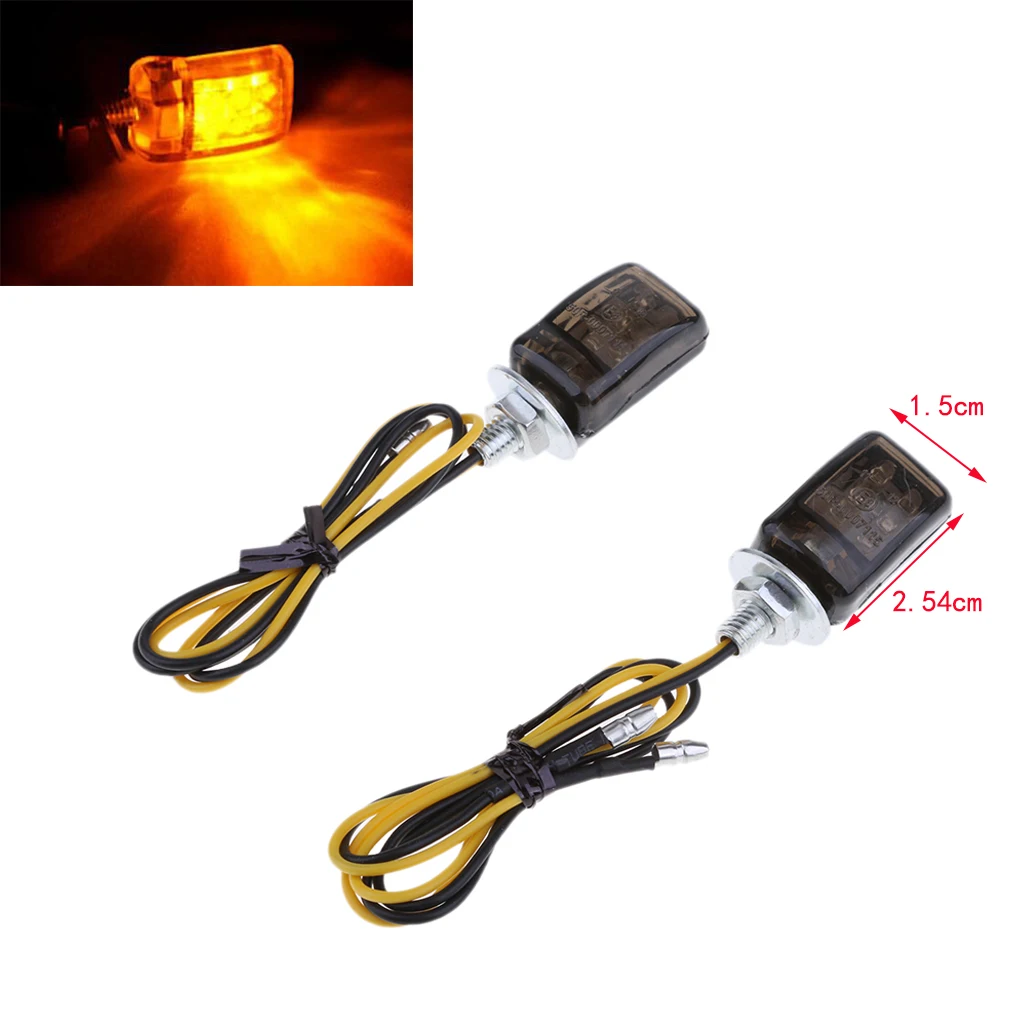 

LED Black Micro Mini Tiny Small Indicators Turn Signals Motorcycle MotorBike