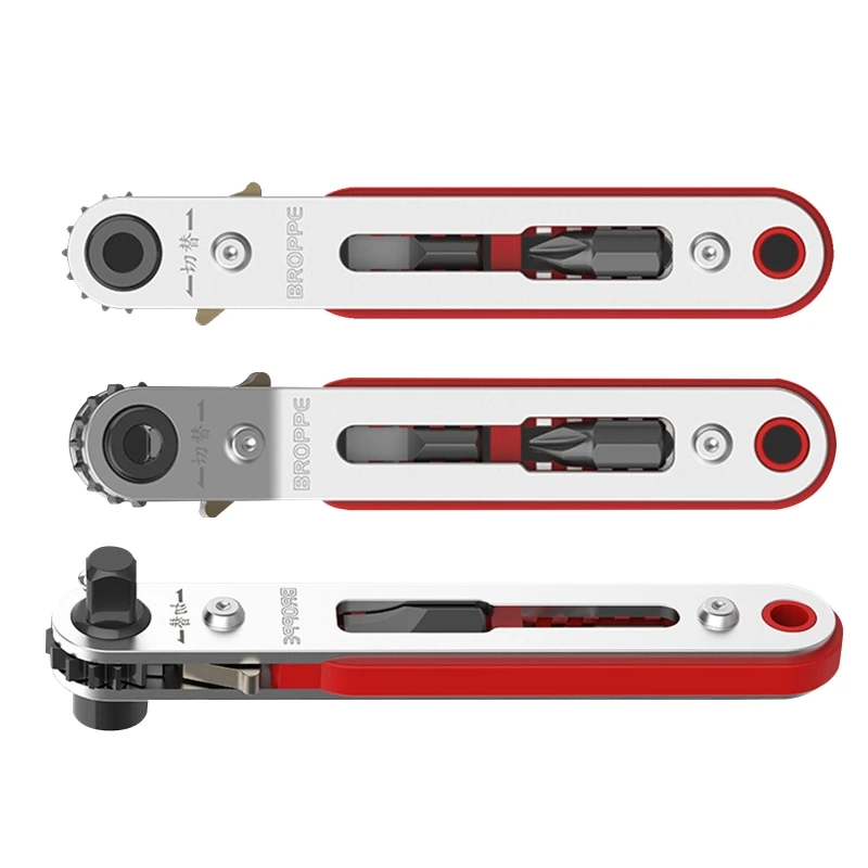 

Mini Magnetic Screwdriver Ratchet Wrench Right Angle 1/4\" Hex for Narrow Space